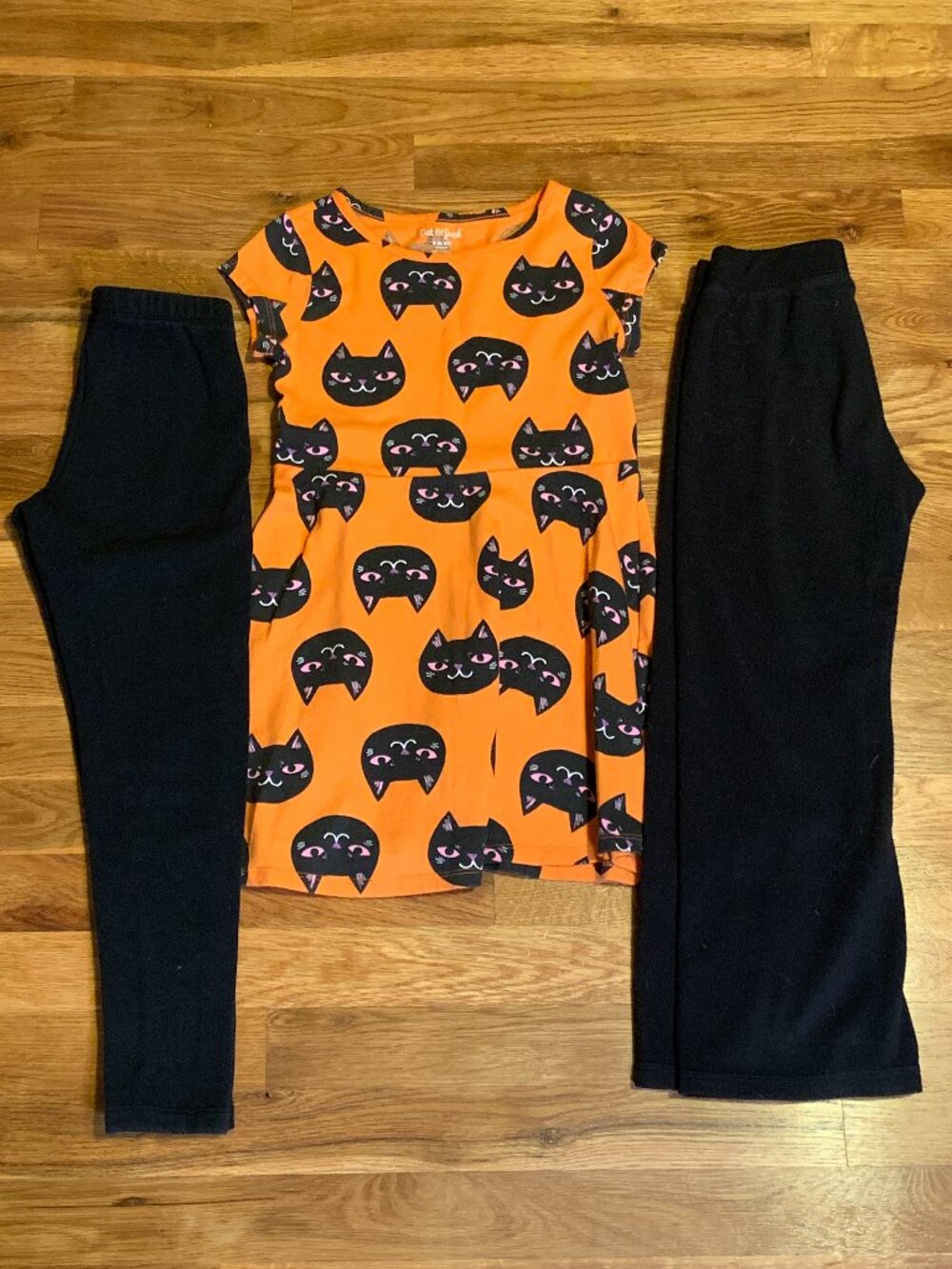 Girls 6/6x Cat & Jack Halloween Dress & 2 Black Pants